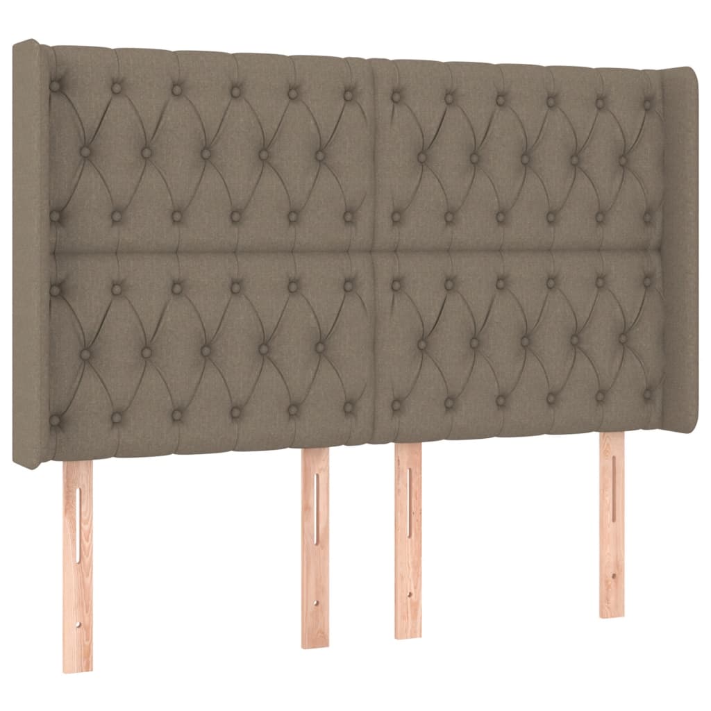 tópszínű szövet rugós és LED-es ágy matraccal 140x190cm