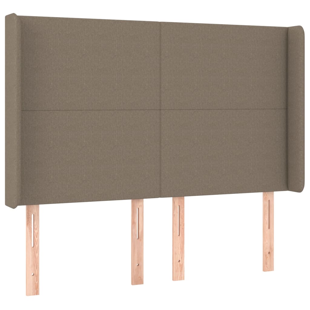 tópszínű szövet rugós és LED-es ágy matraccal 140x190cm