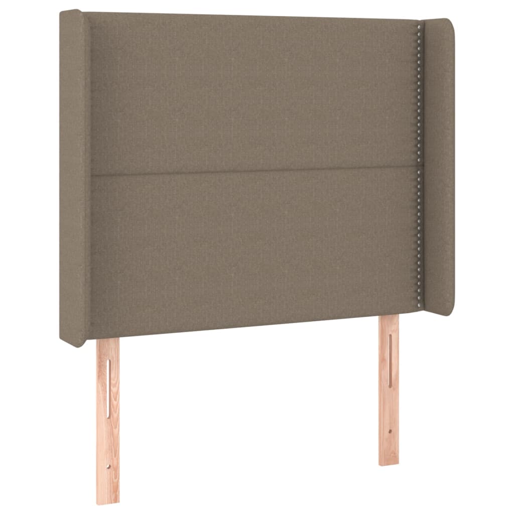 barna szövet rugós és LED-es ágy matraccal 90x200 cm