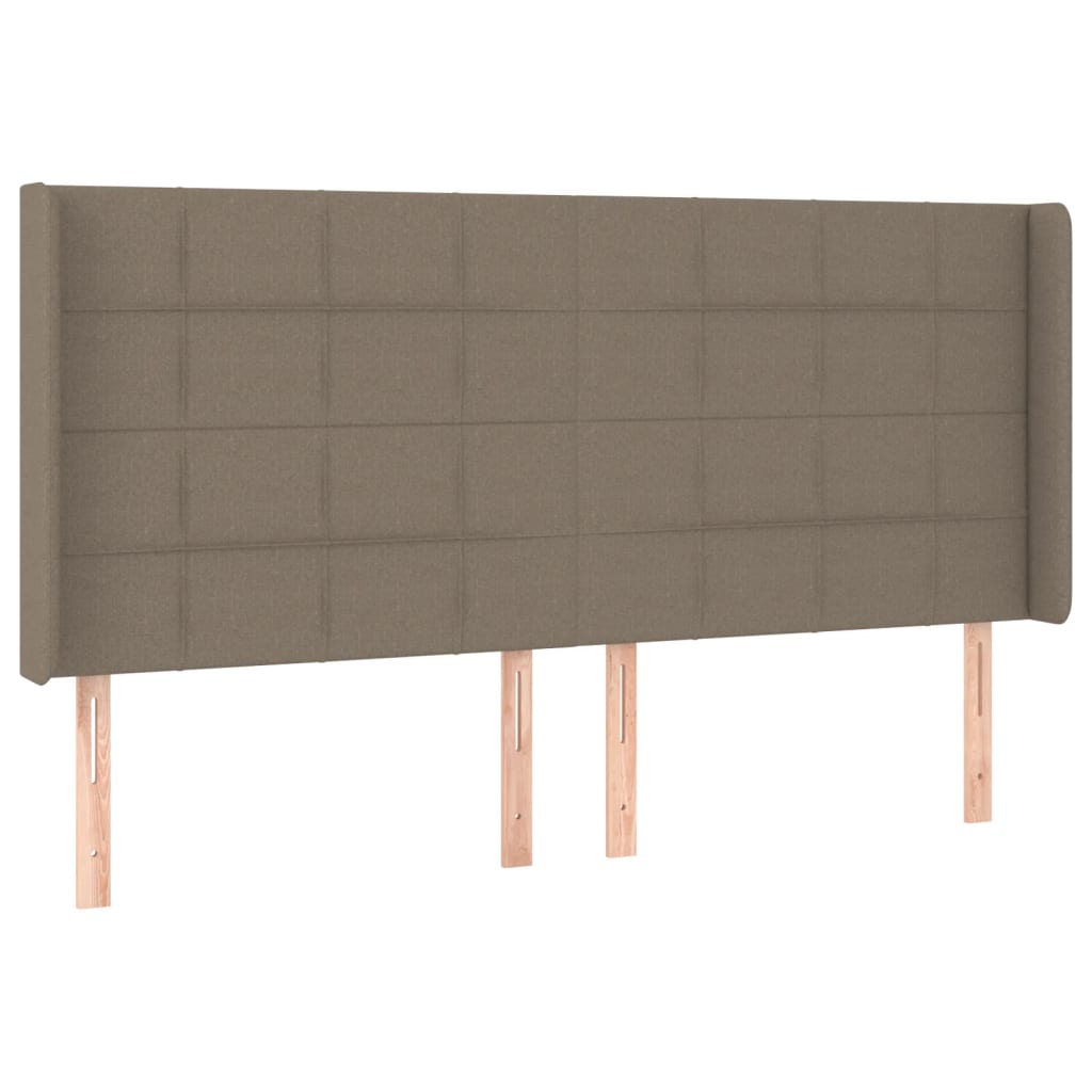 tópszínű szövet rugós és LED-es ágy matraccal 180 x 200 cm