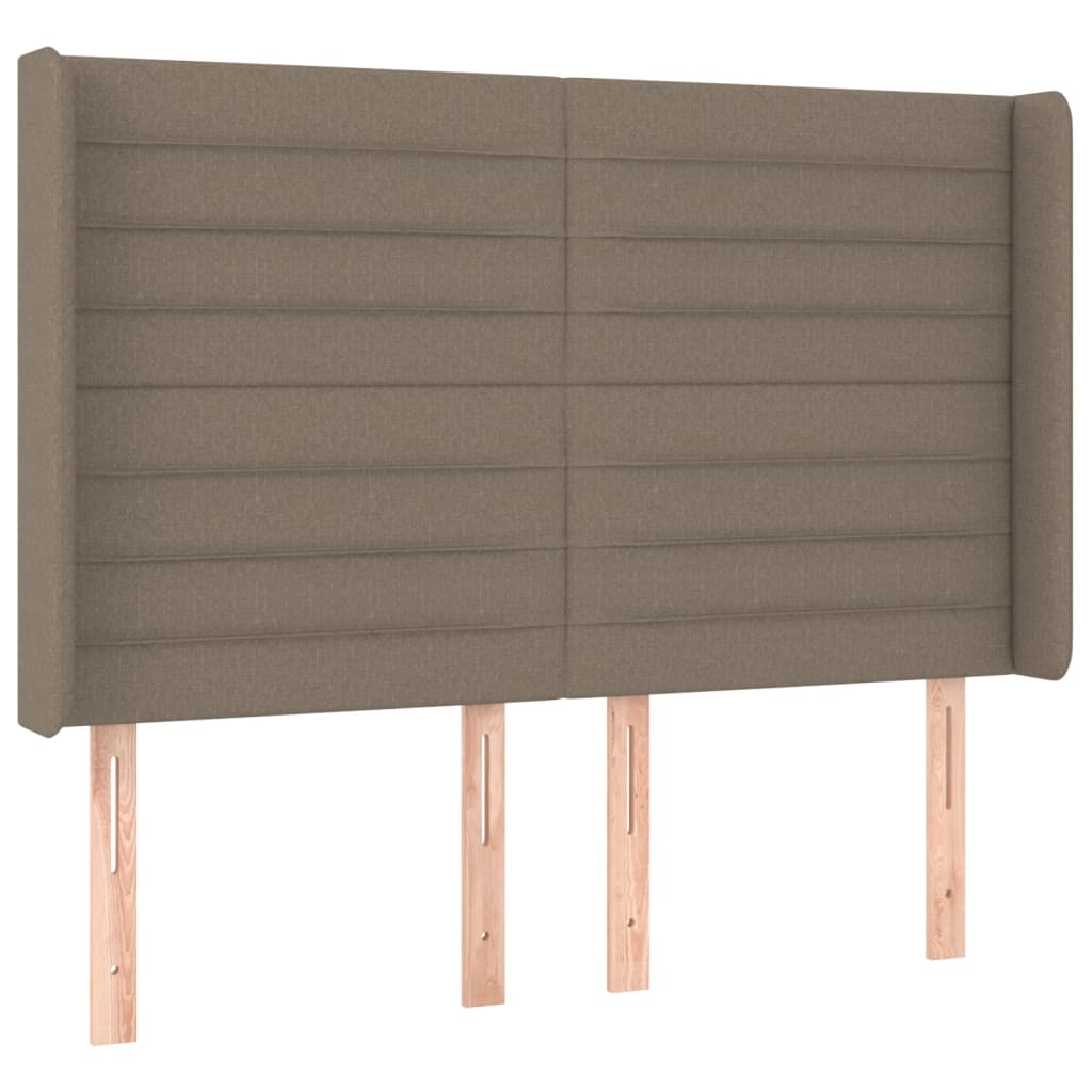 tópszínű szövet rugós és LED-es ágy matraccal 140x190cm