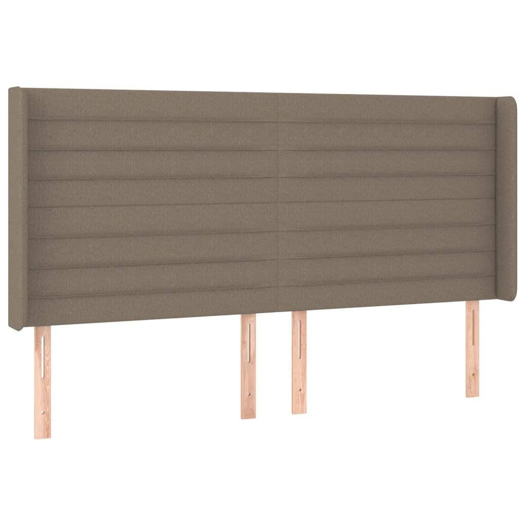 tópszínű szövet rugós és LED-es ágy matraccal 160x200 cm