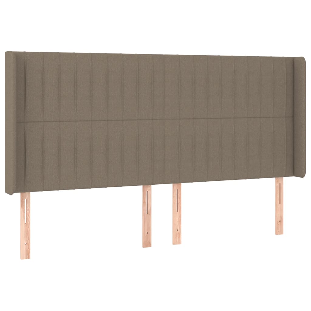 tópszínű szövet rugós és LED-es ágy matraccal 160x200 cm
