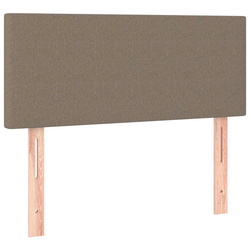tópszínű szövet rugós és LED-es ágy matraccal 120 x 200 cm