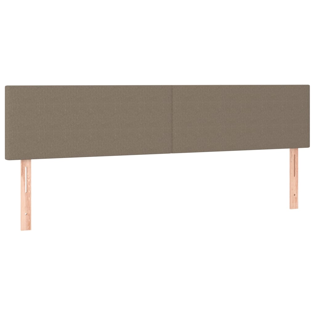 tópszínű szövet rugós és LED-es ágy matraccal 200 x 200 cm
