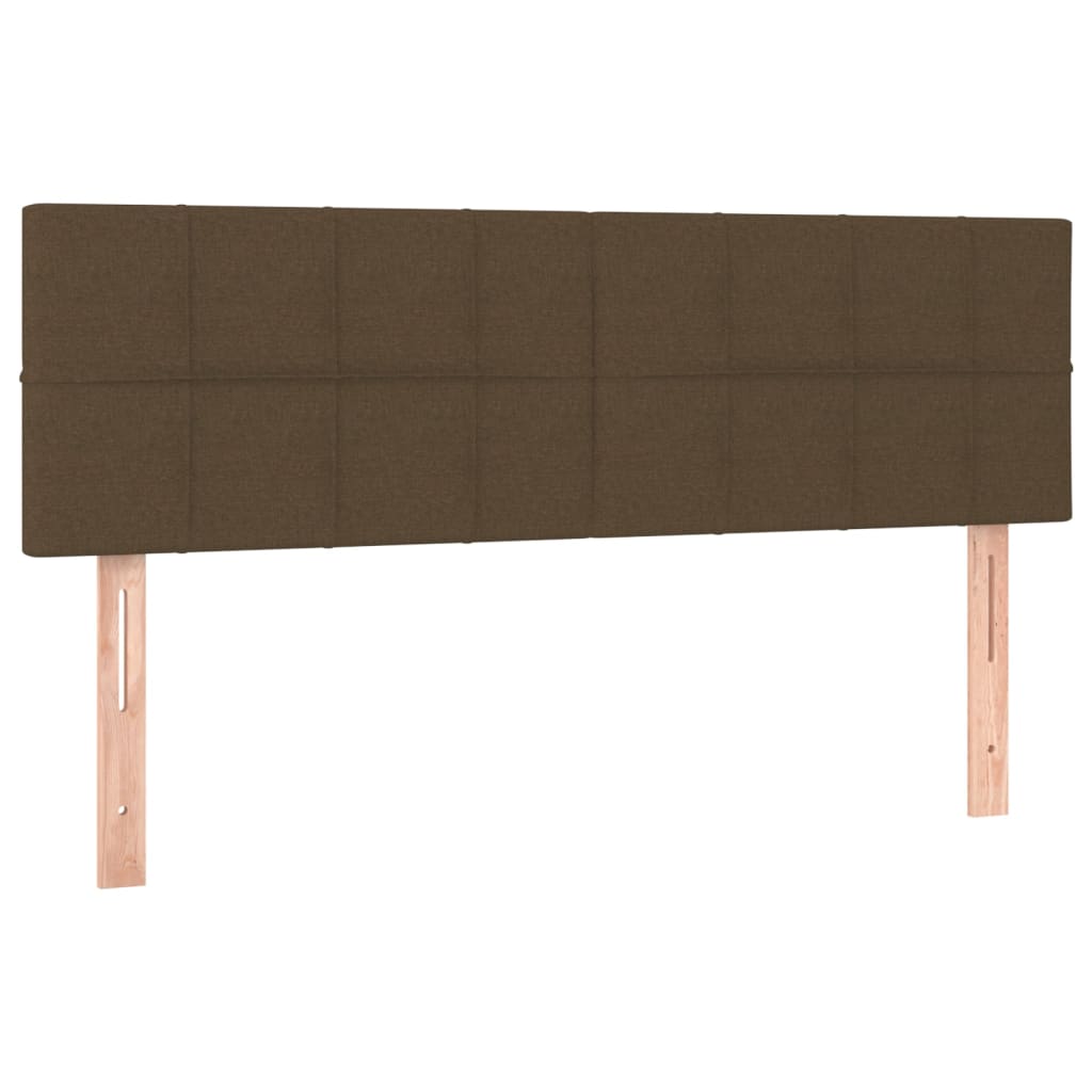 barna szövet rugós és LED-es ágy matraccal 140x200 cm