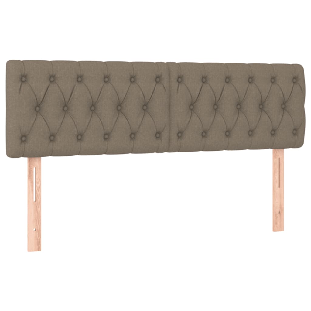 tópszínű szövet rugós és LED-es ágy matraccal 140x190cm