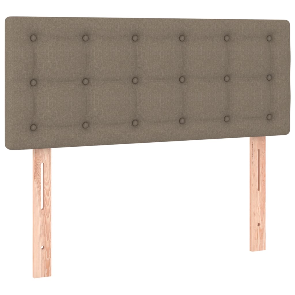 tópszínű szövet rugós és LED-es ágy matraccal 80 x 200 cm