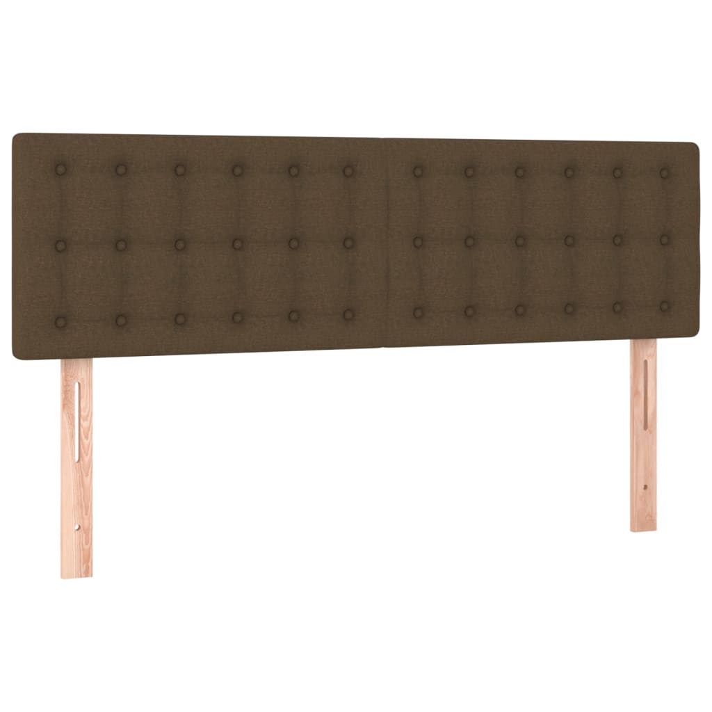 barna szövet rugós és LED-es ágy matraccal 140x190 cm