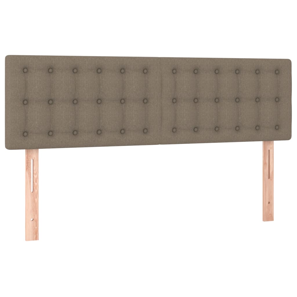 tópszínű szövet rugós és LED-es ágy matraccal 140x190cm