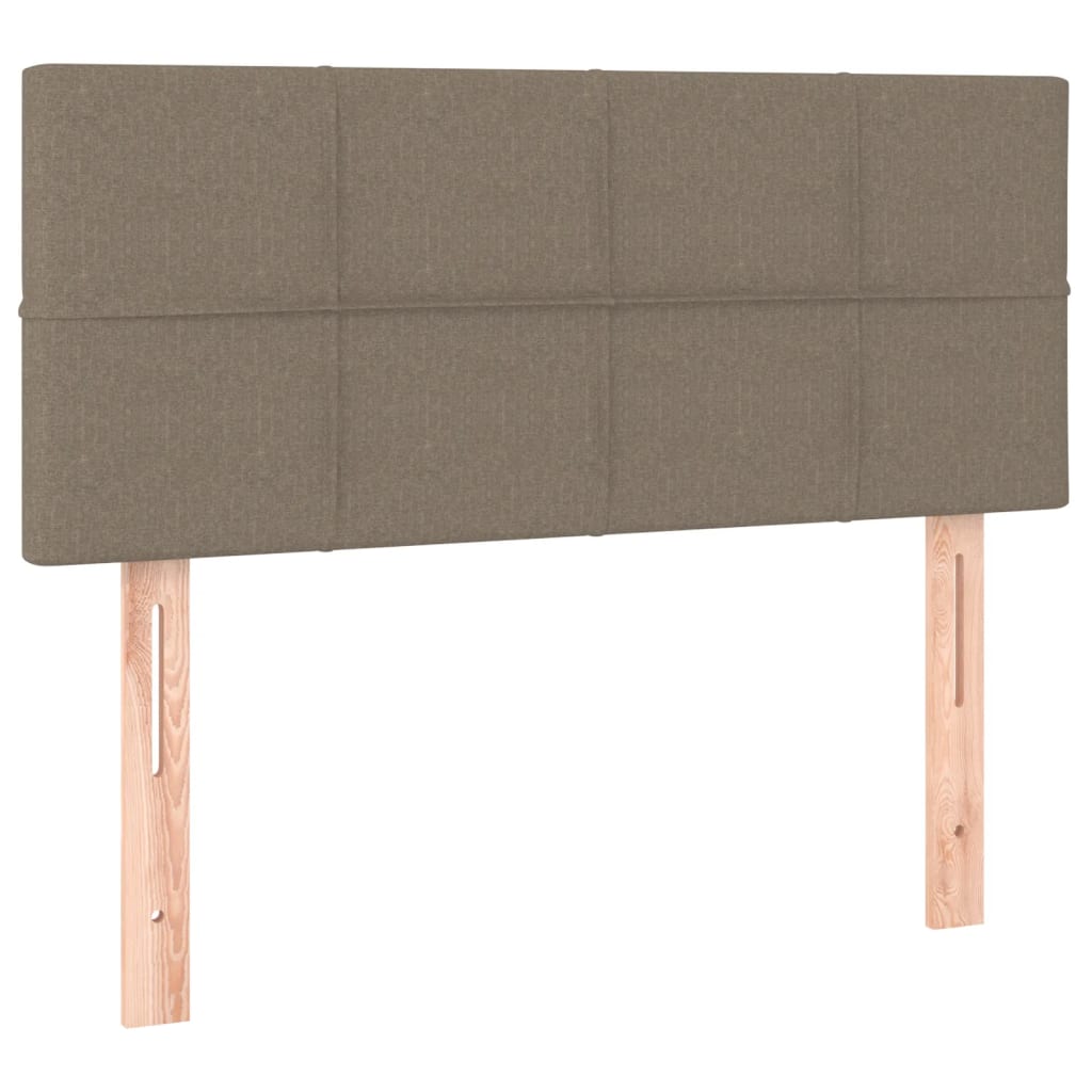 tópszínű szövet rugós és LED-es ágy matraccal 90x190 cm