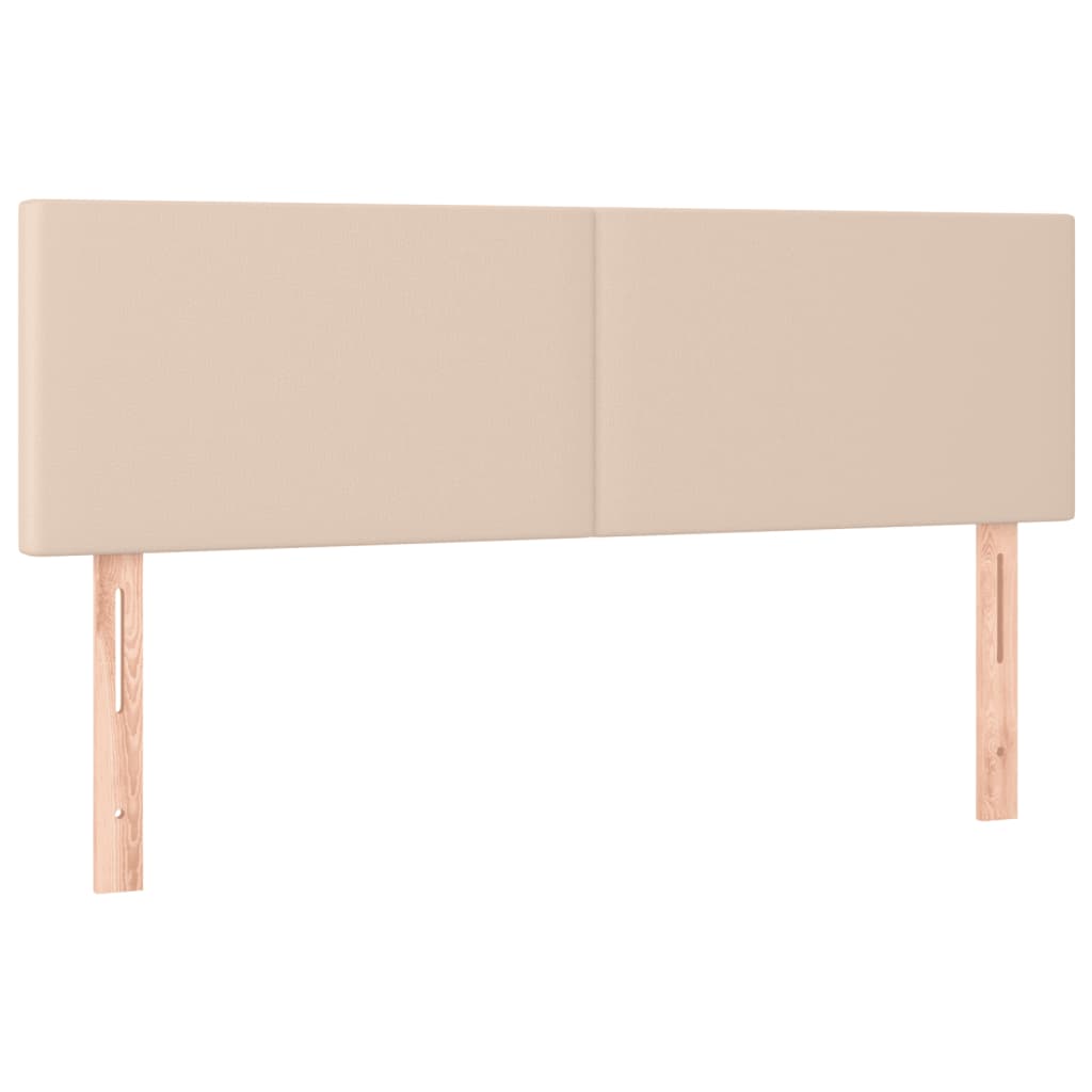 cappuccino színű műbőr rugós ágy matraccal és LED-del 140x190cm