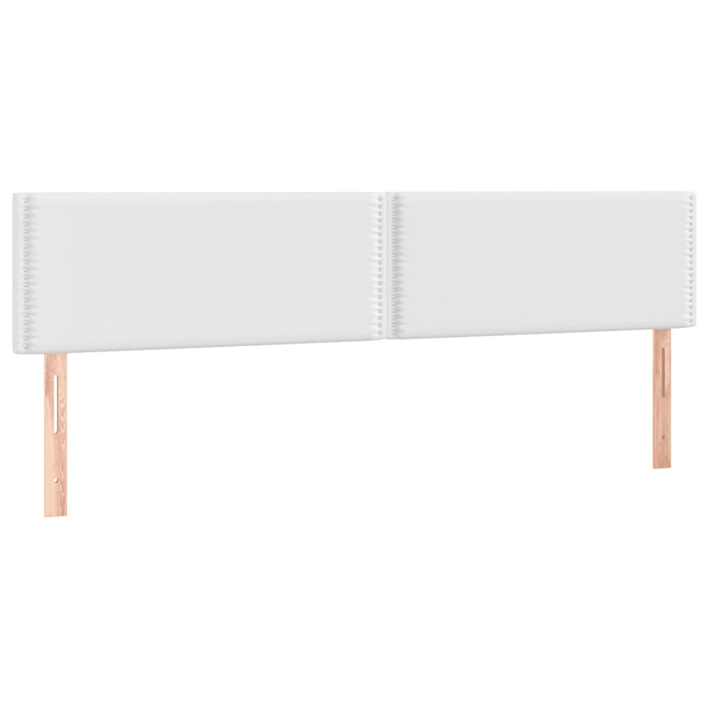 fehér műbőr rugós ágy matraccal és LED-del 200x200 cm