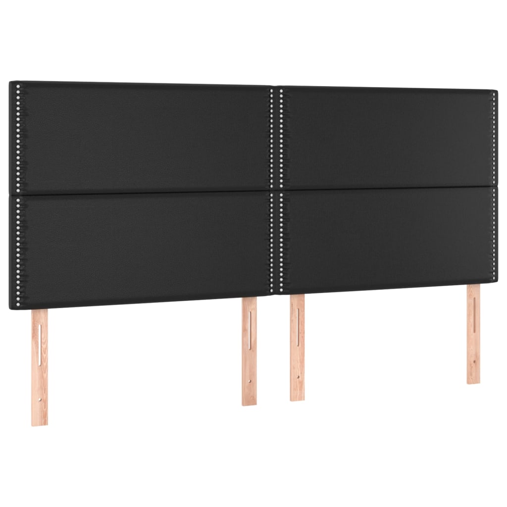 fehér műbőr rugós ágy matraccal és LED-del 200x200 cm
