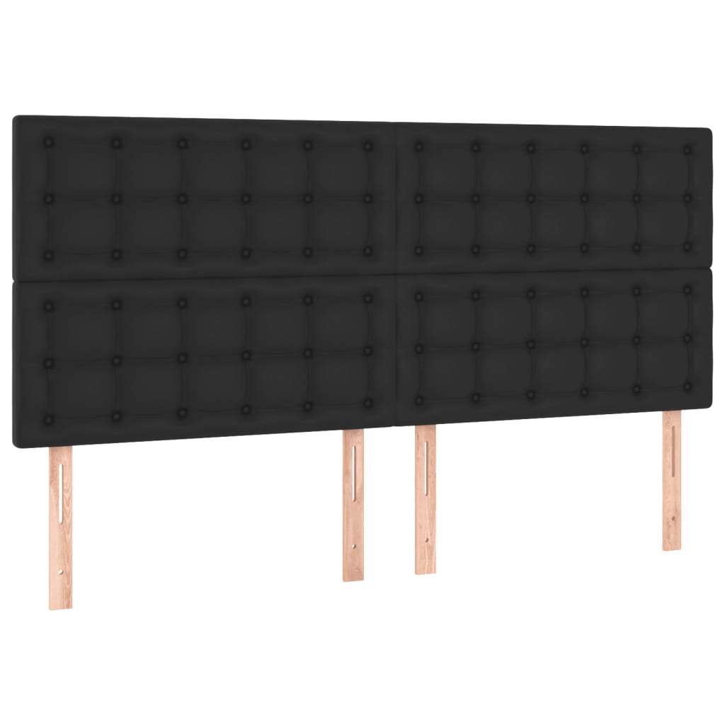 fehér műbőr rugós ágy matraccal és LED-del 180x200 cm
