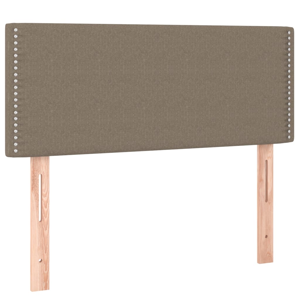 tópszínű szövet rugós ágy matraccal 90 x 200 cm