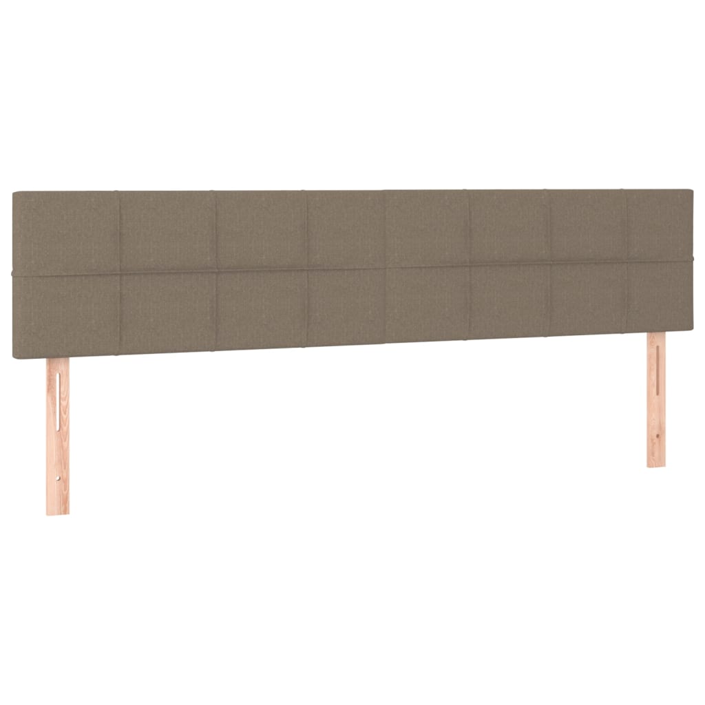 tópszínű szövet rugós ágy matraccal 200 x 200 cm