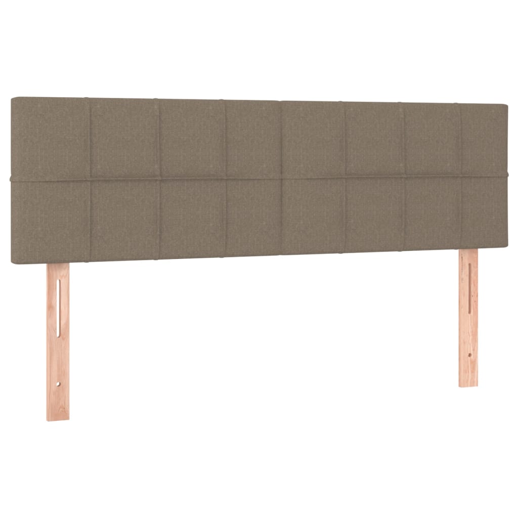 tópszínű szövet rugós ágy matraccal 140 x 200 cm