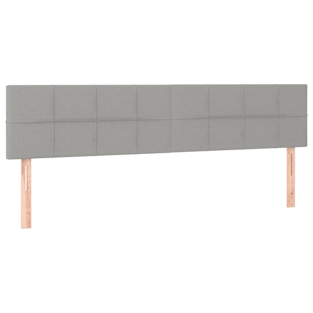 világosszürke szövet rugós ágy matraccal 200 x 200 cm