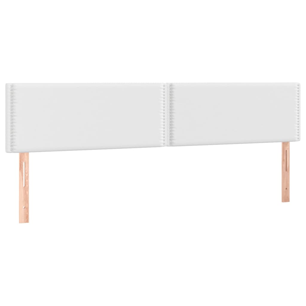 fehér műbőr rugós ágy matraccal 200 x 200 cm