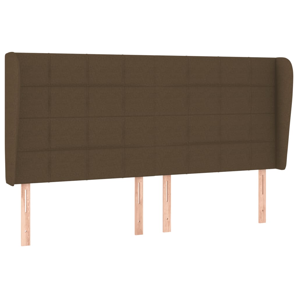 sötétbarna szövet rugós ágy matraccal 200 x 200 cm