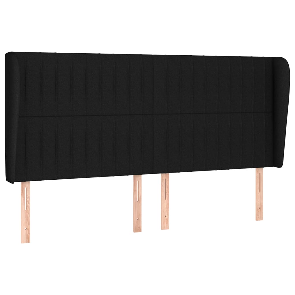 fekete szövet rugós ágy matraccal 200 x 200 cm