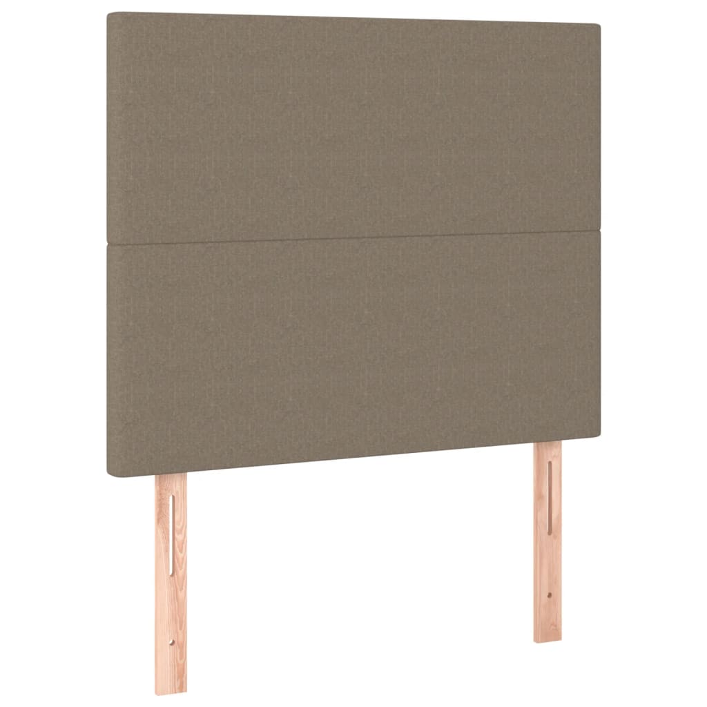 tópszínű szövet ágykeret matrac nélkül 100x200 cm