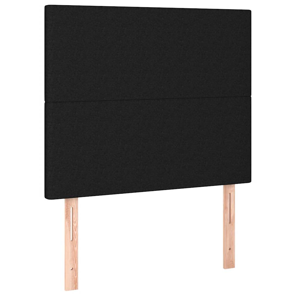 fekete szövet ágykeret matrac nélkül 120x200 cm