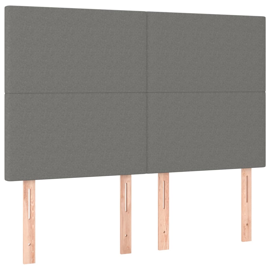 sötétszürke szövet ágykeret matrac nélkül 140x200 cm