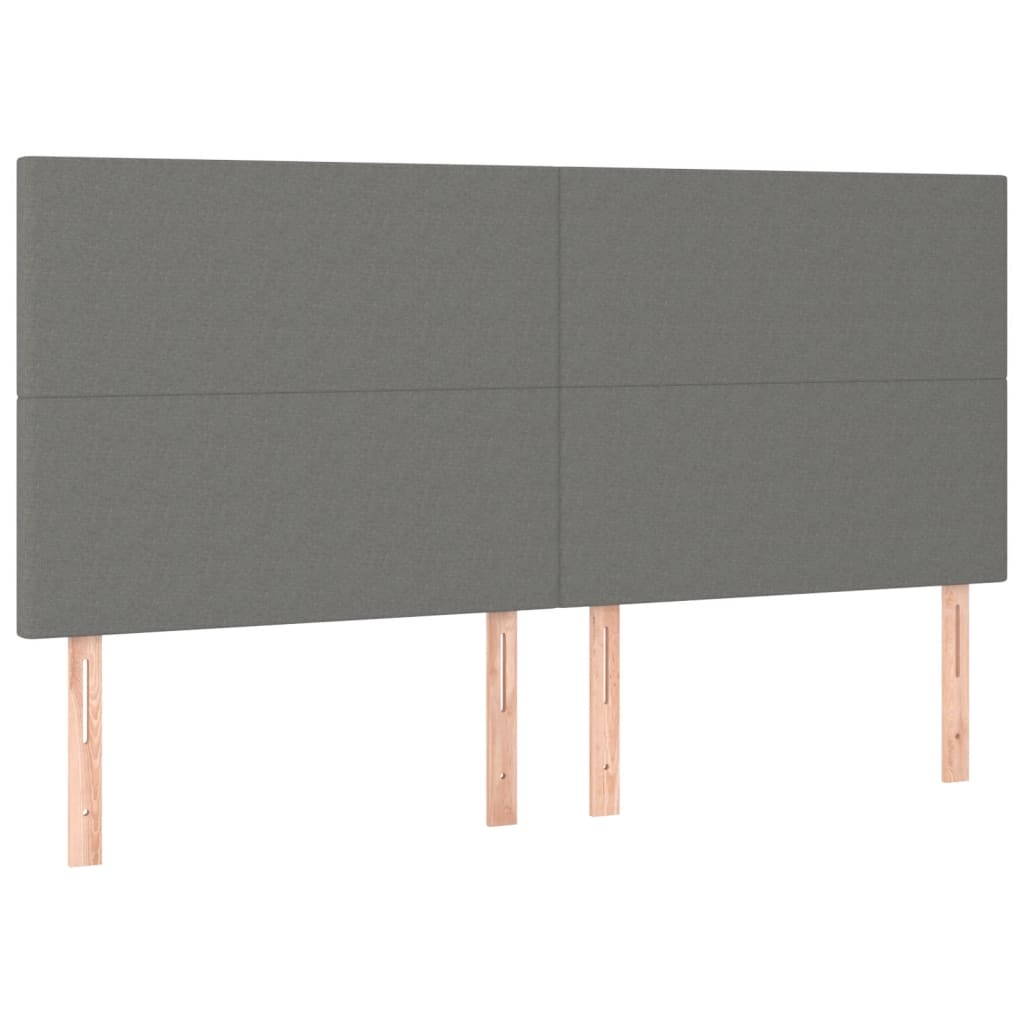 sötétszürke szövet ágykeret matrac nélkül 160 x 200 cm