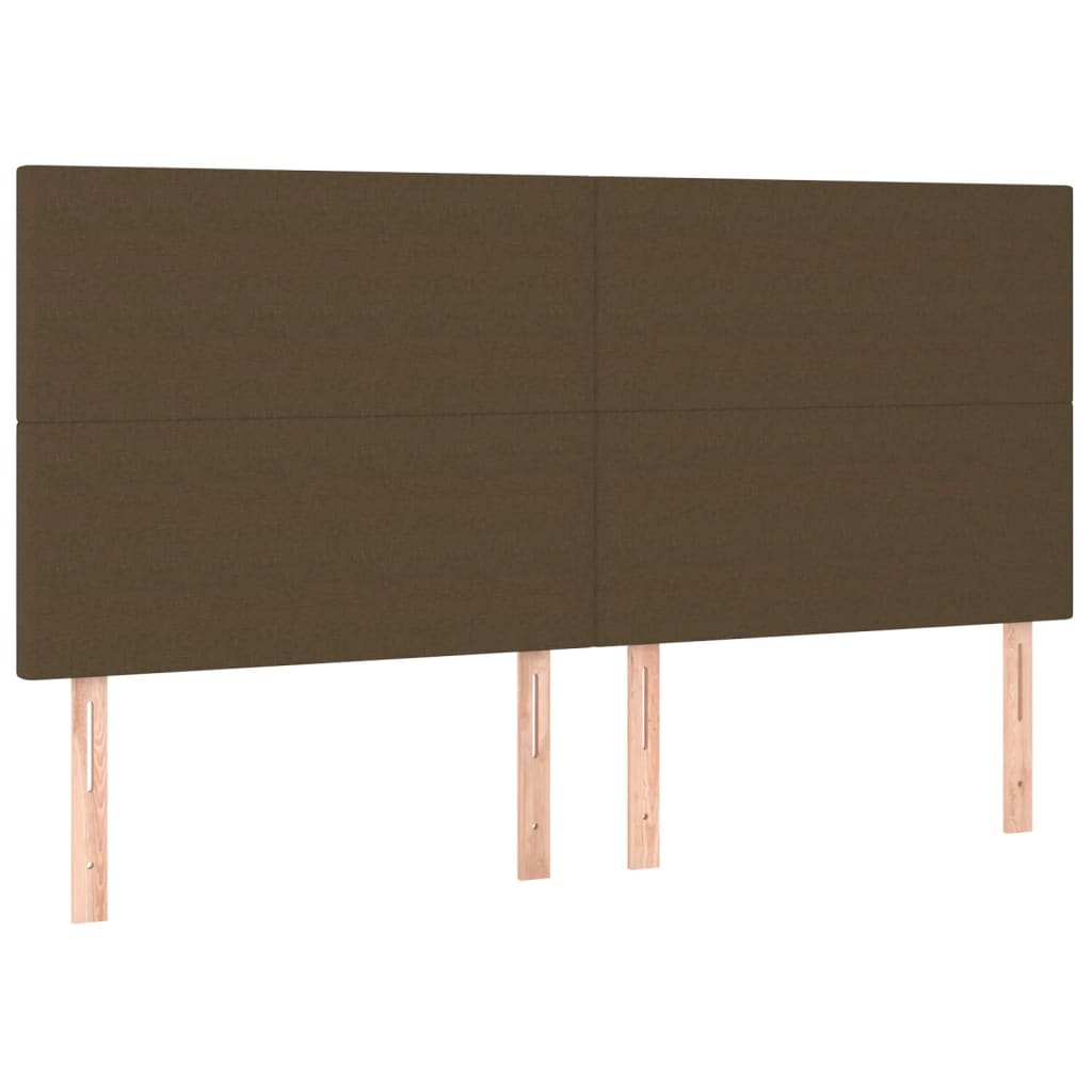 sötétbarna szövet ágykeret matrac nélkül 200 x 200 cm