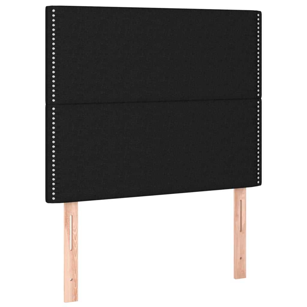 fekete szövet ágykeret matrac nélkül 120x200 cm