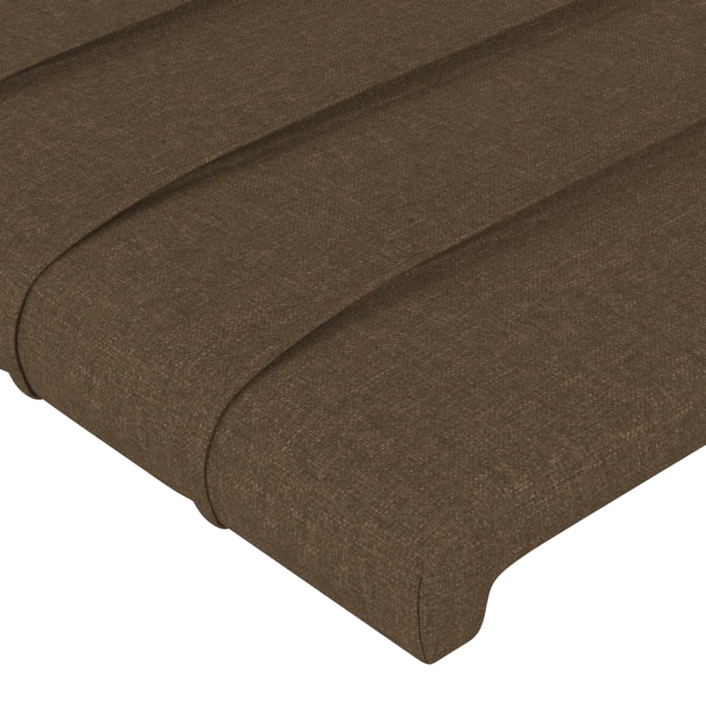 sötétbarna szövet ágykeret matrac nélkül 200 x 200 cm