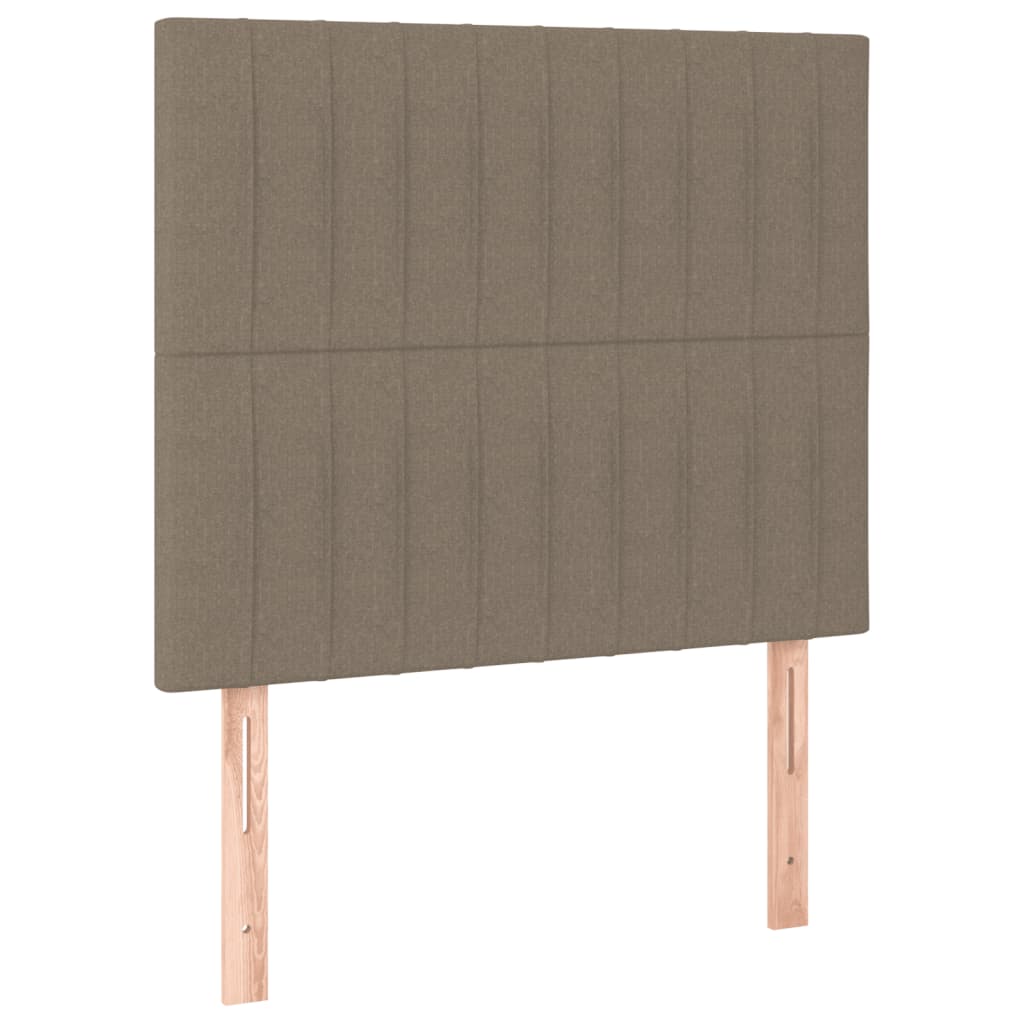 tópszínű szövet ágykeret matrac nélkül 90x200 cm