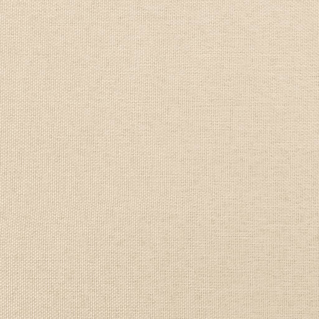 krémszínű szövet ágykeret matrac nélkül 200 x 200 cm