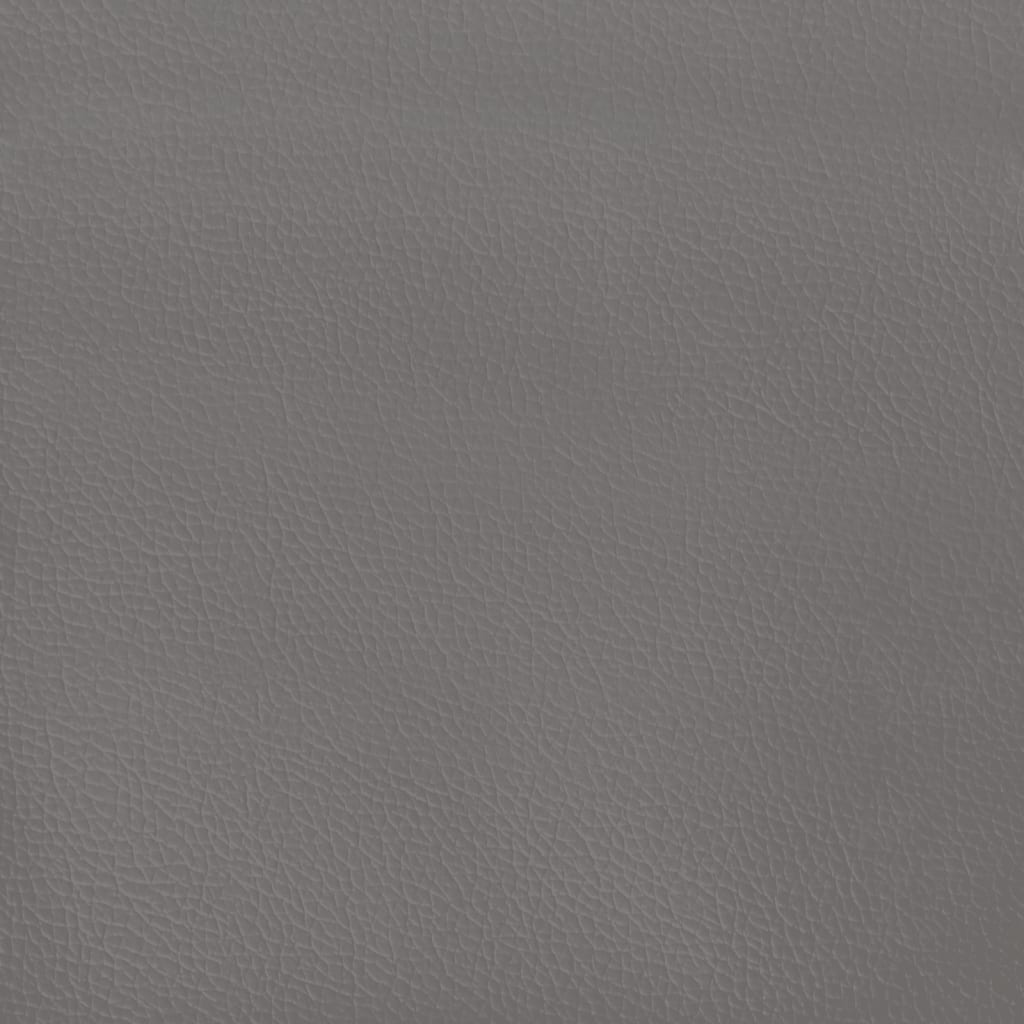 szürke műbőr ágykeret fejtámlával 160x200 cm