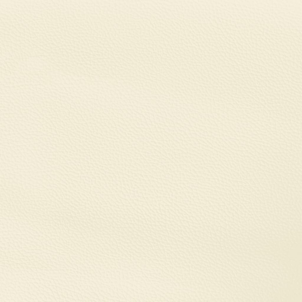 krémszínű műbőr ágykeret fejtámlával 200 x 200 cm