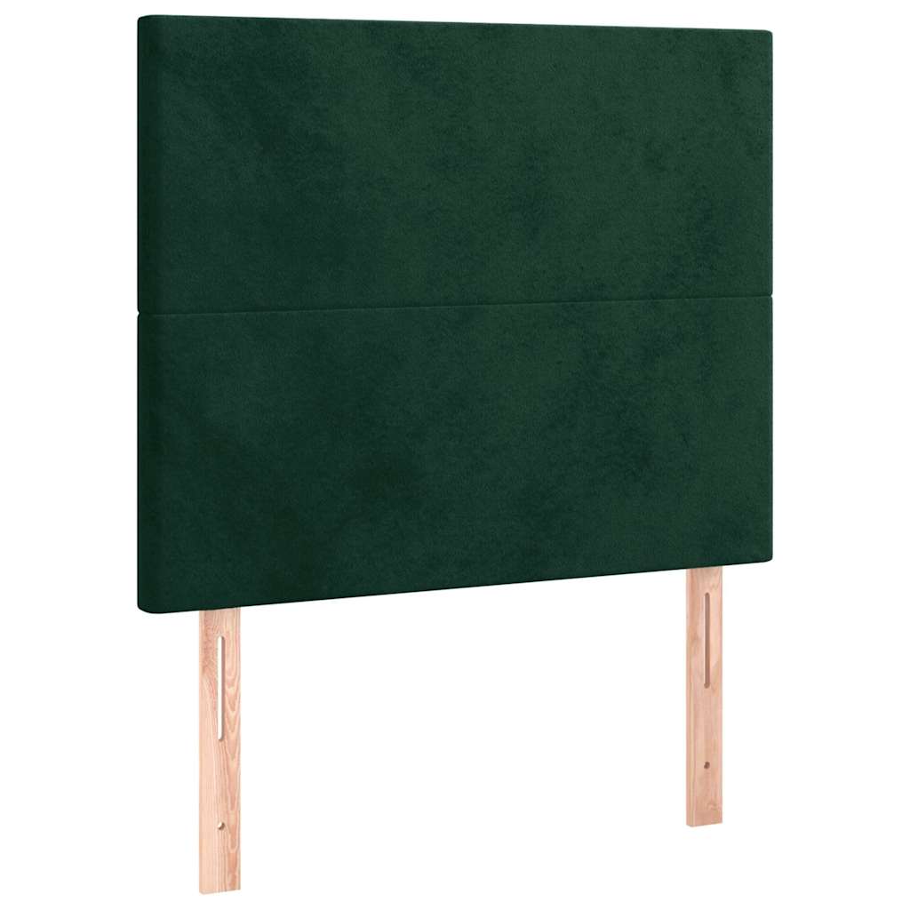 sötétzöld bársony ágykeret matrac nélkül 80 x 200 cm