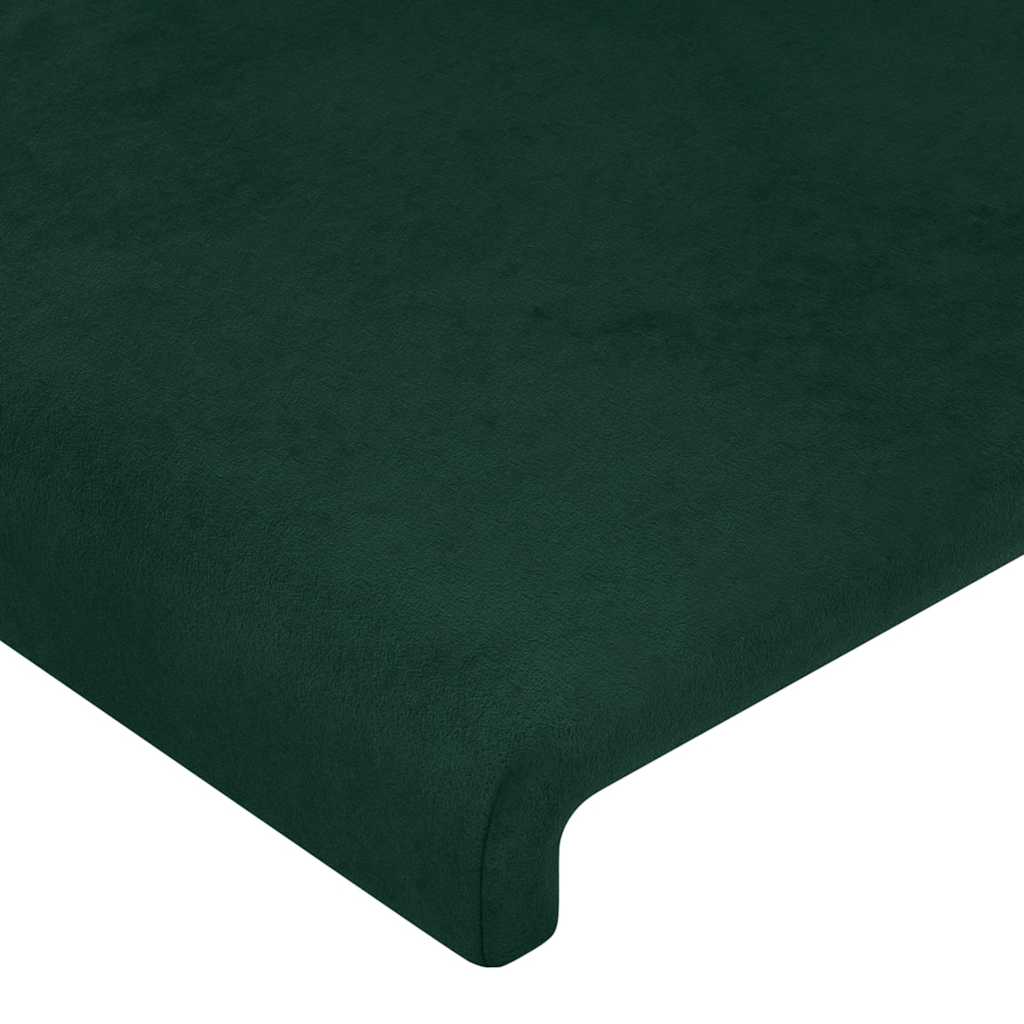 sötétzöld bársony ágykeret matrac nélkül 80 x 200 cm