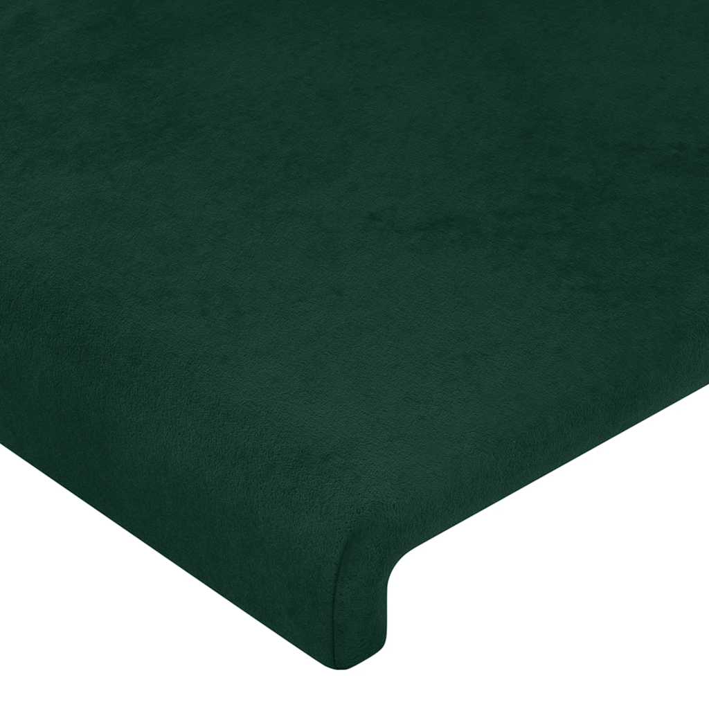 sötétzöld bársony ágykeret matrac nélkül 90x200 cm