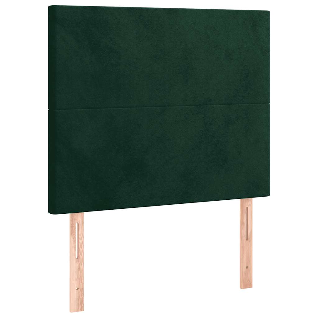 sötétzöld bársony ágykeret matrac nélkül 100x200 cm
