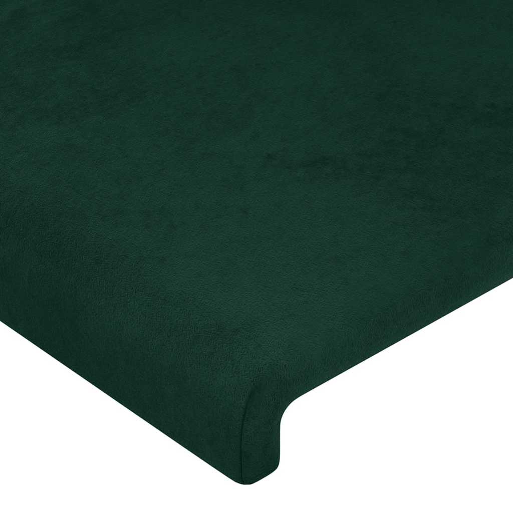 sötétzöld bársony ágykeret matrac nélkül 100x200 cm