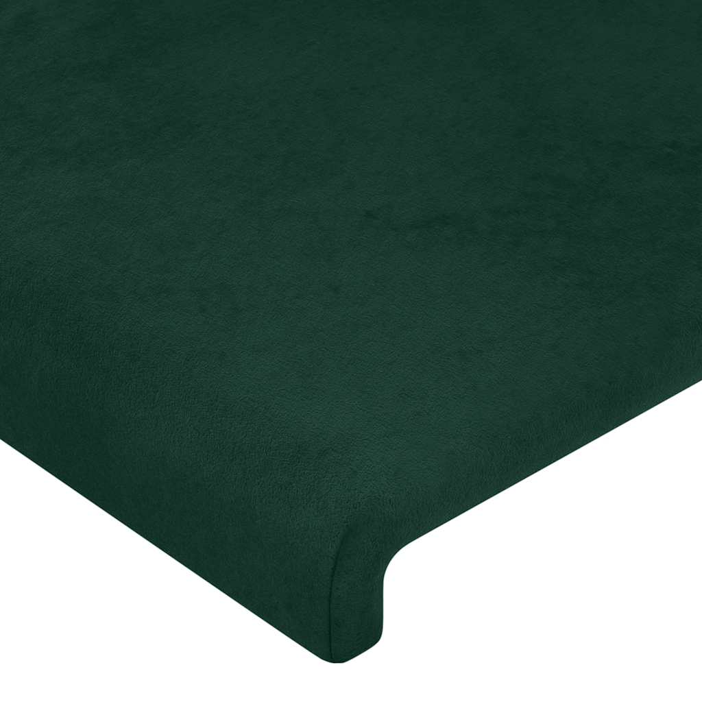 sötétzöld bársony ágykeret matrac nélkül 200x200 cm