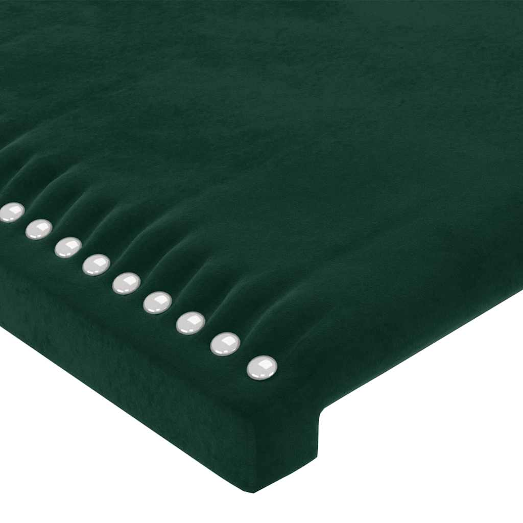 sötétzöld bársony ágykeret matrac nélkül 200x200 cm