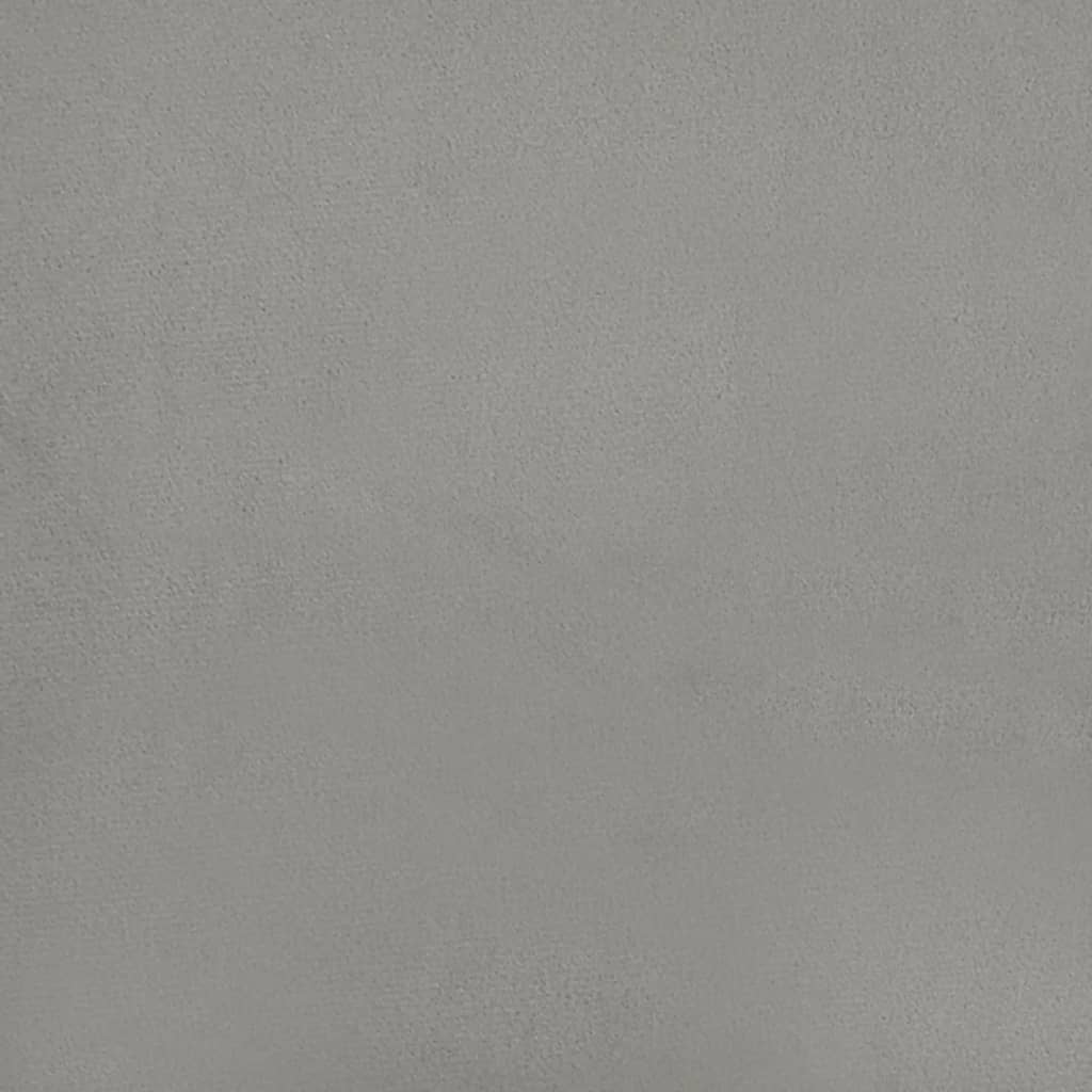 világosszürke bársony ágykeret matrac nélkül 160 x 200 cm