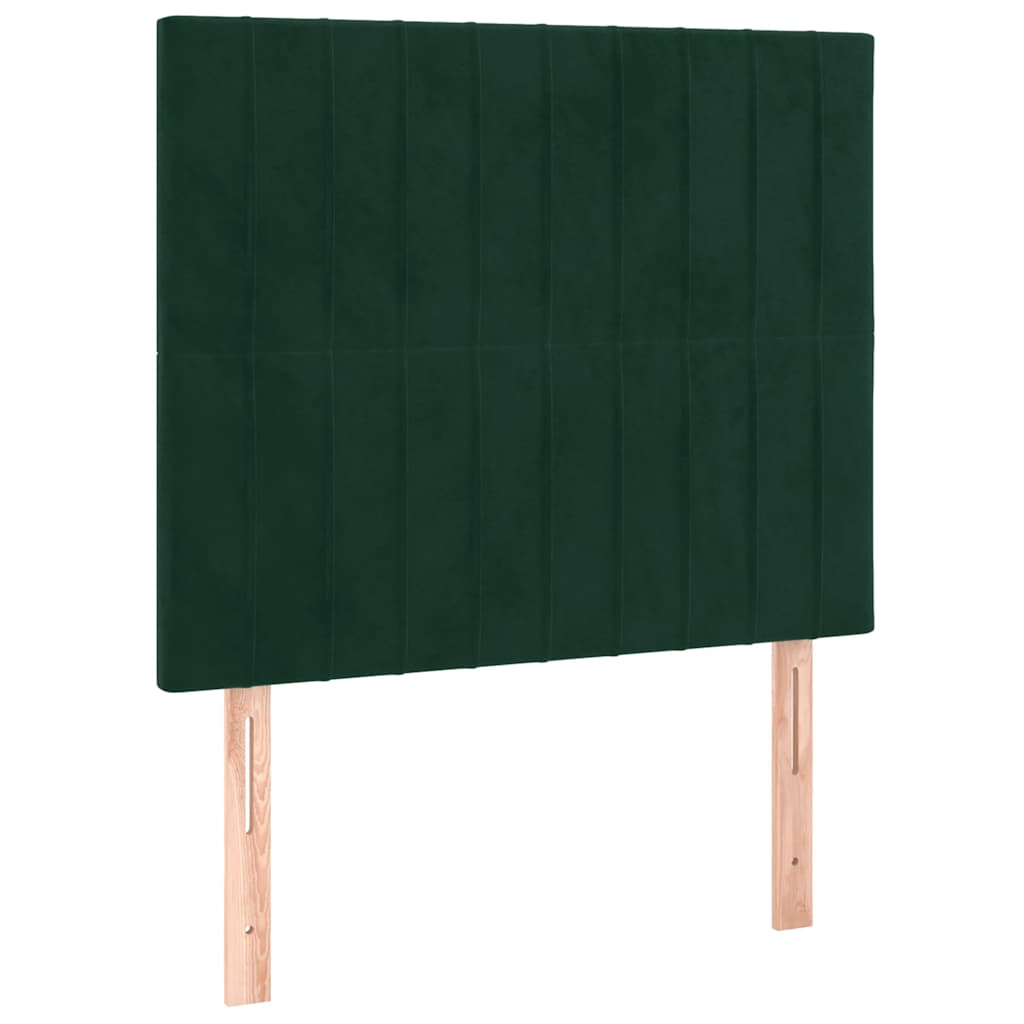 sötétzöld bársony ágykeret matrac nélkül 80 x 200 cm