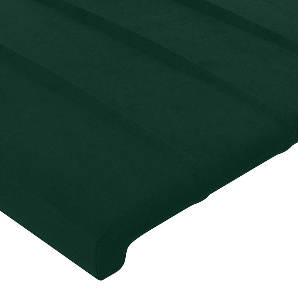 sötétzöld bársony ágykeret matrac nélkül 90x200 cm
