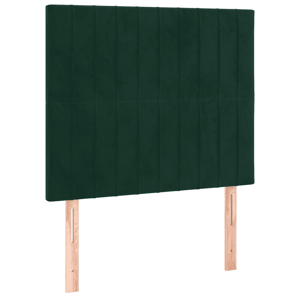 sötétzöld bársony ágykeret matrac nélkül 100x200 cm