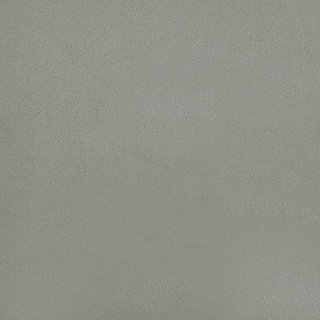 világosszürke bársony ágykeret matrac nélkül 80x200 cm