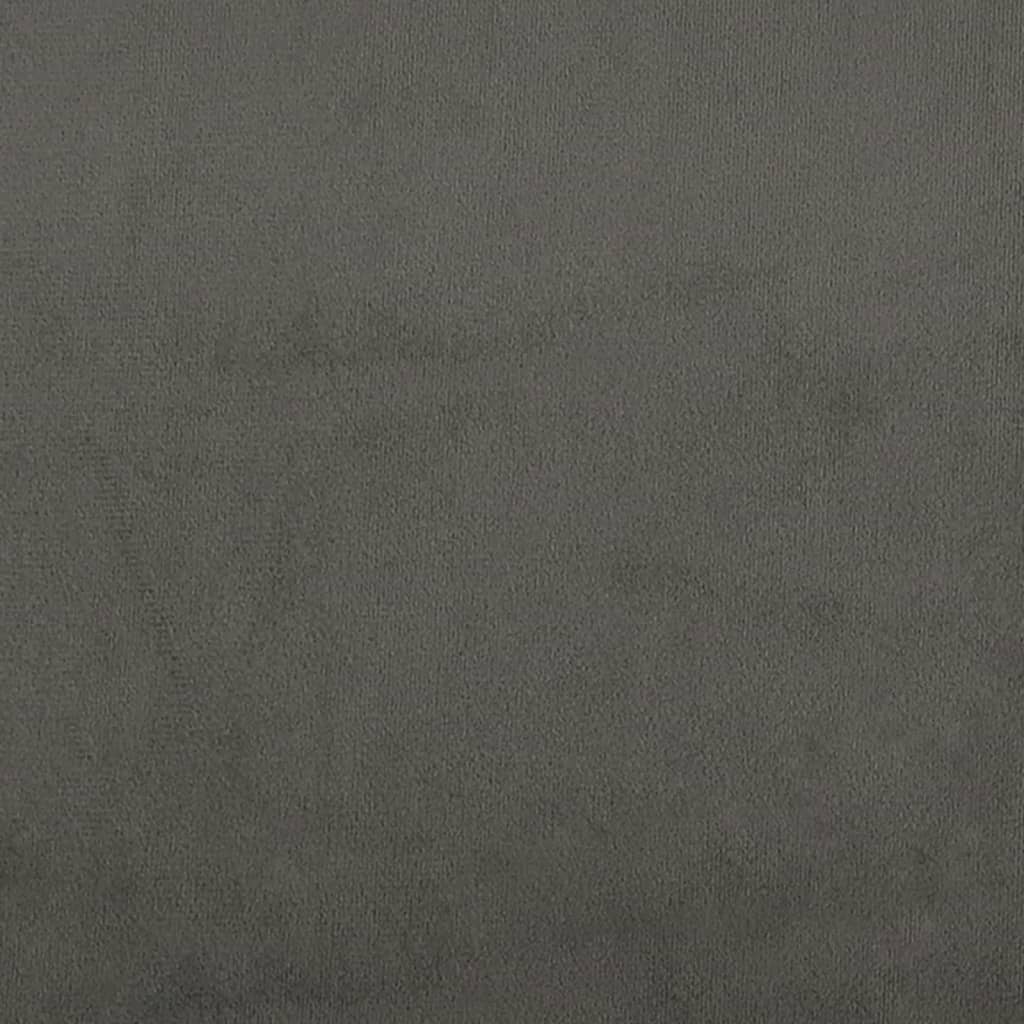 sötétszürke bársony ágykeret matrac nélkül 90x190 cm